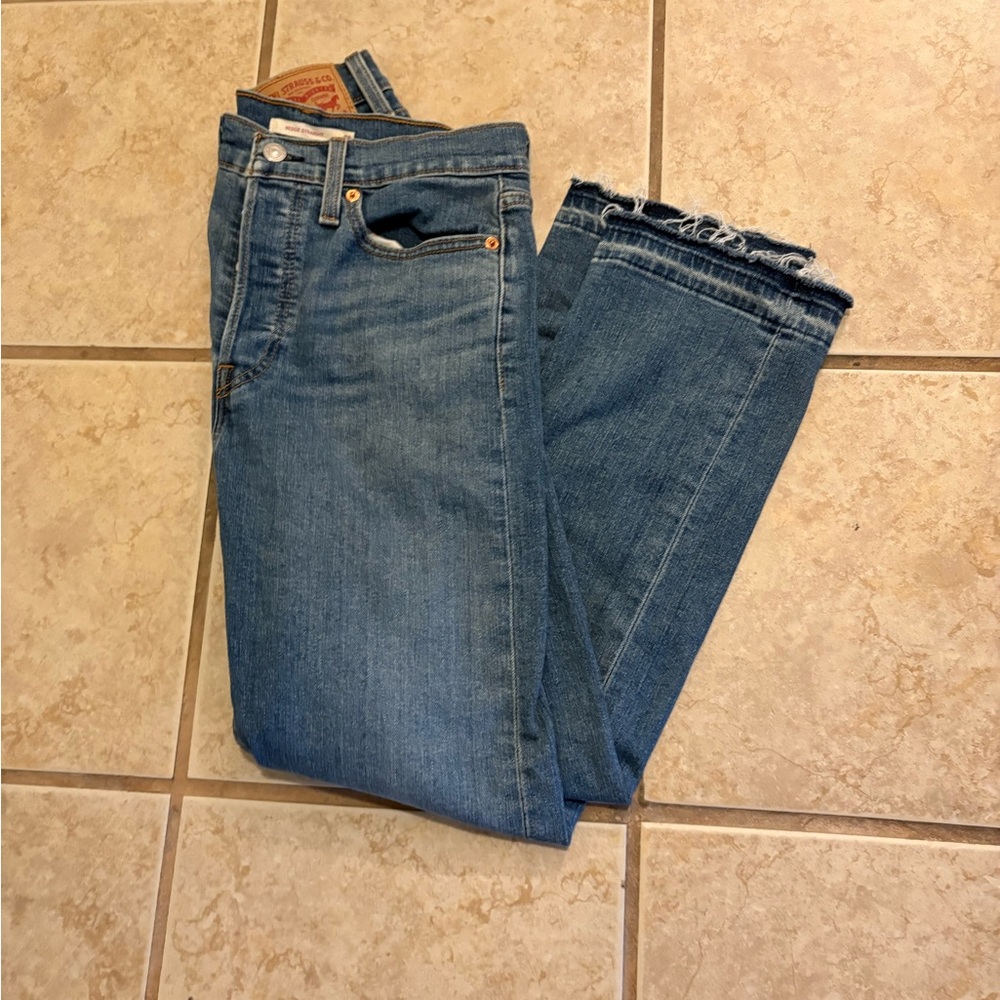 Levi's Wedgie Blue Ankle Jeans